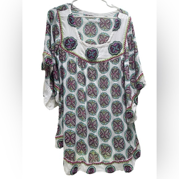Other - OndadeMar Swim Beach Cover Up Beaded Flowers Size Women Small